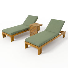 Load image into Gallery viewer, Outdoor Chaise Lounge Set &amp; Side Table, 5 Position Adjustable Patio Recliner
