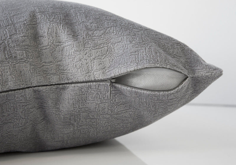 Pillow Square, Insert Included, Decorative Throw, Hypoallergenic - Gray