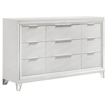 Load image into Gallery viewer, 9 Drawer Dresser Cabinet With Picture Framed Fronts - White
