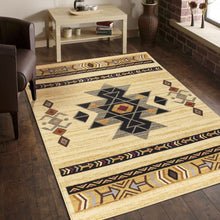 Load image into Gallery viewer, Tribes - 5'3" X 7'3" Southwest Area Rug Polypropylene - Cream
