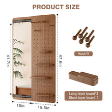 Load image into Gallery viewer, Wall Mounted Full Length Mirror With Shelf And Hook

