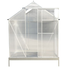 Load image into Gallery viewer, Polycarbonate house, Heavy Duty Outdoor Aluminum Walk-In House Kit With Rain Gutter, Vent And Door For Backyard Garden
