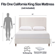 Load image into Gallery viewer, Harper - Tall Headboard Upholstered Bed / High Headboard / Elegant Simplicity / No Box Spring Needed
