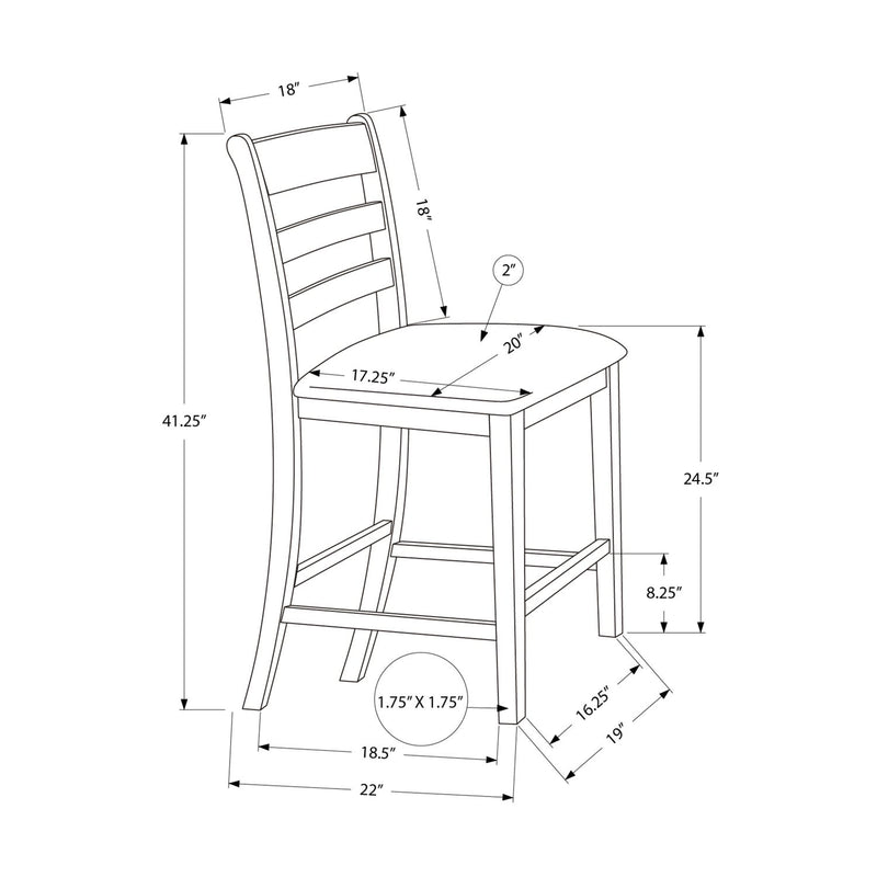 Counter Height Dining Chairs (Set of 2) - Gray