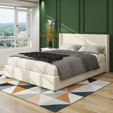 Load image into Gallery viewer, Anna - Upholstered Wingback Platform Bed With 4 Drawers Storage
