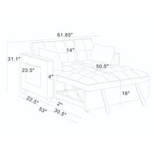 Load image into Gallery viewer, Sienna - Tufted Convertible Sleeper Sofa With Chaise - Gray
