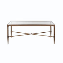Load image into Gallery viewer, Metal Rectangle Coffee Table With Tempered Glass Top - Bronze

