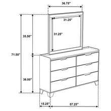 Load image into Gallery viewer, Packard - 6 Drawer Dresser With Mirror - Oak
