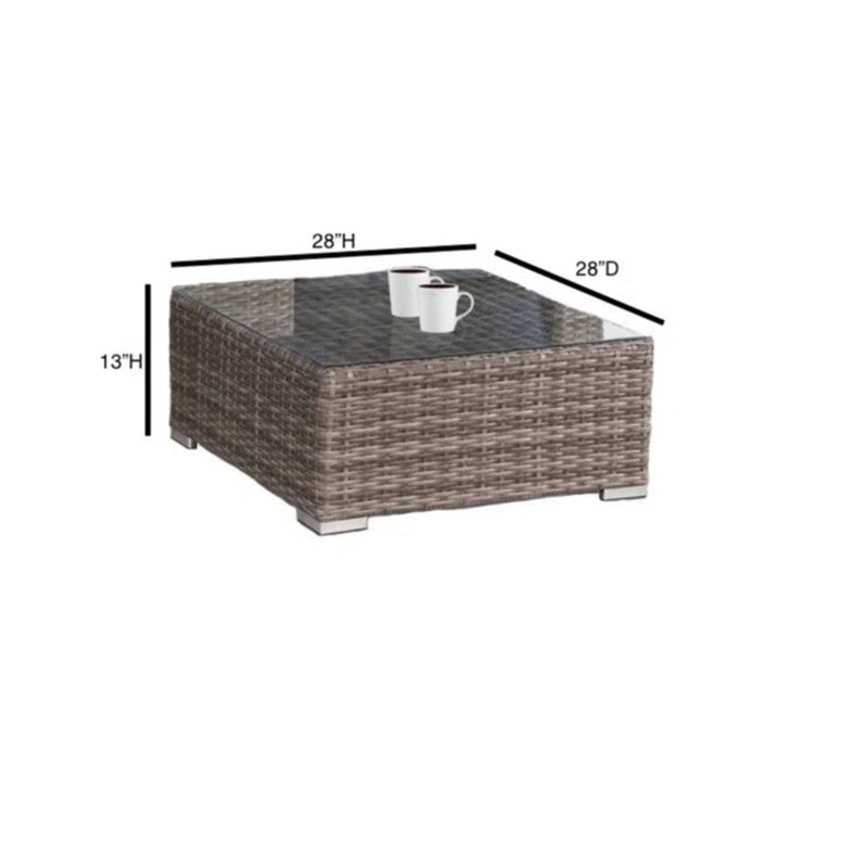 Stylish Rattan Wicker Person Seating Group With Premium Sunbrella Cushions Perfect For Outdoor Entertaining