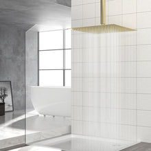 Load image into Gallery viewer, 16" Square Rainfall Shower Head Fixed Wall Mount With Full Body Coverage &amp; Self Cleaning Silicone Nozzles
