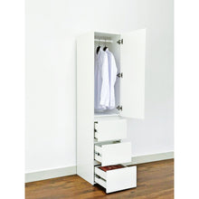 Load image into Gallery viewer, Elise - Slim Modular Closet Cabinet With Drawers - White
