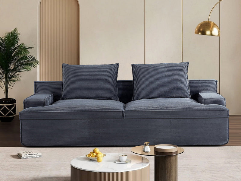 Nimbus - Oversized Full Foam 4 Seater Couch For Living Room Upholstered In Soft, Wide Armrests