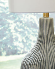 Load image into Gallery viewer, Judlen - Ceramic Table Lamp - Gray / Gold Finish
