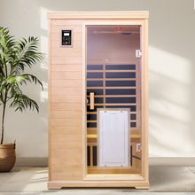 Load image into Gallery viewer, 2 Person Far Infrared Hemlock Indoor Sauna Room - Natural
