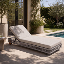 Load image into Gallery viewer, Outdoor Chaise Lounge With Wheels, 5 Position Adjustable Backrest
