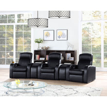 Load image into Gallery viewer, Greenfield - 3 Seater Home Theater With 2 Wedge Consoles - Black
