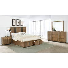Load image into Gallery viewer, Moraga - 4 Piece Queen Bedroom Set With Fluted Headboard - Ash Brown
