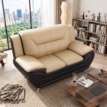 Load image into Gallery viewer, 3 Piece Sofa Set, Upholstered Living Room Furniture - Camel
