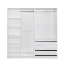 Load image into Gallery viewer, Doorless Storage Wardrobe For Dedroom With Shelves And 3 Drawers
