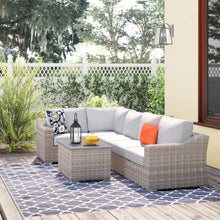 Load image into Gallery viewer, Stylish Sofa Seating Group With Cushions Perfect For Outdoor Gatherings
