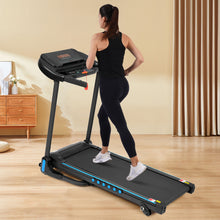 Load image into Gallery viewer, Incline Treadmill For Running &amp; Walking, Hydraulic System Auto Folding With Type C &amp; USB Charge For Android, 10Mph, Bluetooth Speaker - Black
