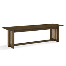 Load image into Gallery viewer, Dining Bench With Rattan Weave
