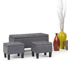 Load image into Gallery viewer, Dover - 3 Piece Storage Ottoman Contemporary Design
