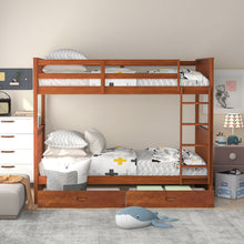 Load image into Gallery viewer, Bunk Bed With Ladders And 2 Storage Drawers
