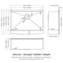 Load image into Gallery viewer, Farmhouse Kitchen Sink Workstation, Apron Front
