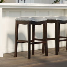 Load image into Gallery viewer, Modern Stool &amp; Nail Head Detailing
