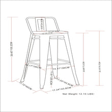 Load image into Gallery viewer, Rayne - Curved Back Metal Stool (Set of 2)
