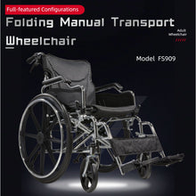 Load image into Gallery viewer, Heavy-Duty Manual Wheelchair For Adults With Double X Force Support
