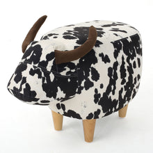 Load image into Gallery viewer, Cow Shaped Ottoman Footstool
