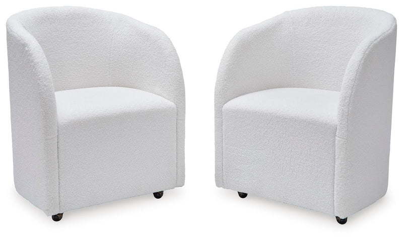 Rowanbeck - Dining Upholstered Arm Chair (Set of 2) - Ivory