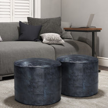 Load image into Gallery viewer, Connor - Handcrafted Round Pouf

