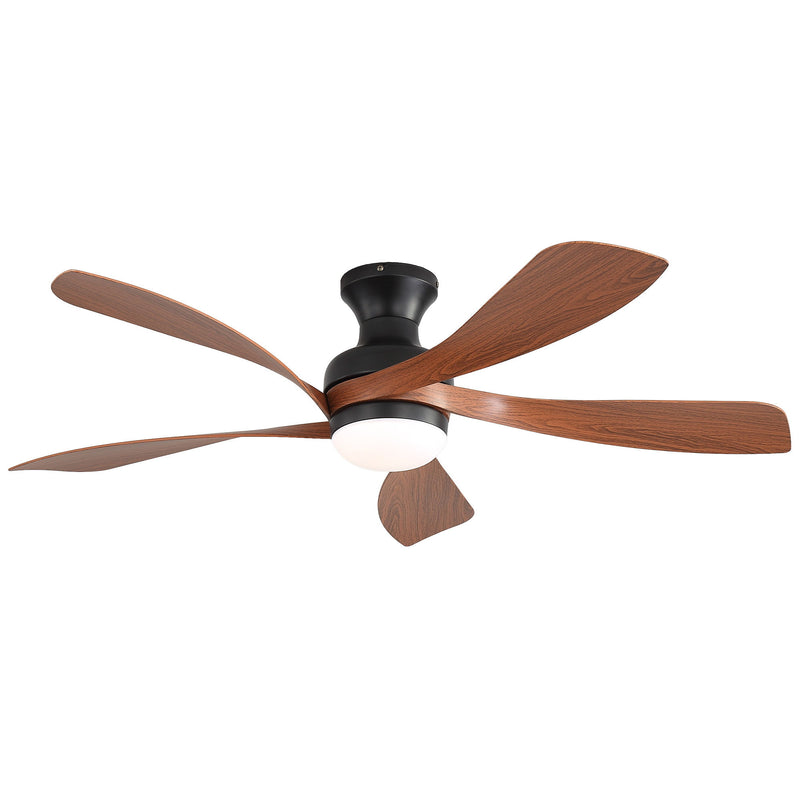 52" Ceiling Fan With 3 Color Dimmable LED Light, DC Reversible Motor, 6 Speed Settings