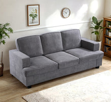 Load image into Gallery viewer, Modern Sofa, Comfortable 3 Seater Couch With Deep Seating, Loose Back Cushions, Wide Arms
