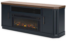 Load image into Gallery viewer, Landocken - 83" TV Stand With Electric Fireplace - Two-tone
