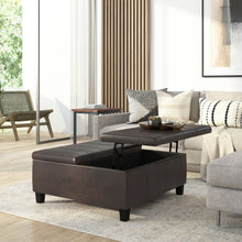 Load image into Gallery viewer, Ellis - Upholstered Coffee Table Storage Ottoman
