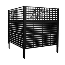 Load image into Gallery viewer, 2 Panels Privacy Screen, Outdoor Privacy Panels, Trash Can Enclosure, Air Conditioner Fence - Black

