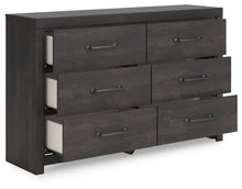 Load image into Gallery viewer, Hollivern - Six Drawer Dresser - Dark Gray
