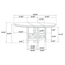 Load image into Gallery viewer, Lavon - Oval Extension Leaf Dining Table With Built In Storage - Gray
