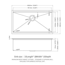 Load image into Gallery viewer, Workstation Kitchen Sink, Single Bowl Undermount
