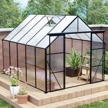 Load image into Gallery viewer, Double Door Polycarbonate house Raised Base And Anchor Aluminum Heavy Duty Walk In houses For Outdoor Backyard In All Season
