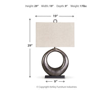 Load image into Gallery viewer, Saria - Metal Table Lamp  - Antique Silver Finish
