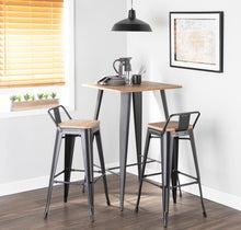 Load image into Gallery viewer, Oregon - Industrial Low Back Barstool (Set of 2) - Black
