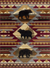 Load image into Gallery viewer, Nature's Nest - 5'3" X 7'3" Lodge Area Rug Polypropylene - Multi, Red
