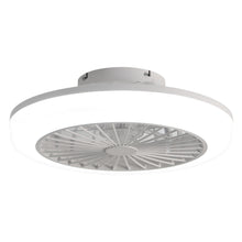 Load image into Gallery viewer, Enclosed Ceiling Fan With Light And Remote, Flush Mount Bladeless Low Profile - White

