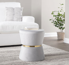 Load image into Gallery viewer, Gemma - Contemporary / Glam Ottoman - Silver / Gold
