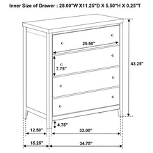 Load image into Gallery viewer, Clement - 4 Drawer Chest Of Drawers - Espresso
